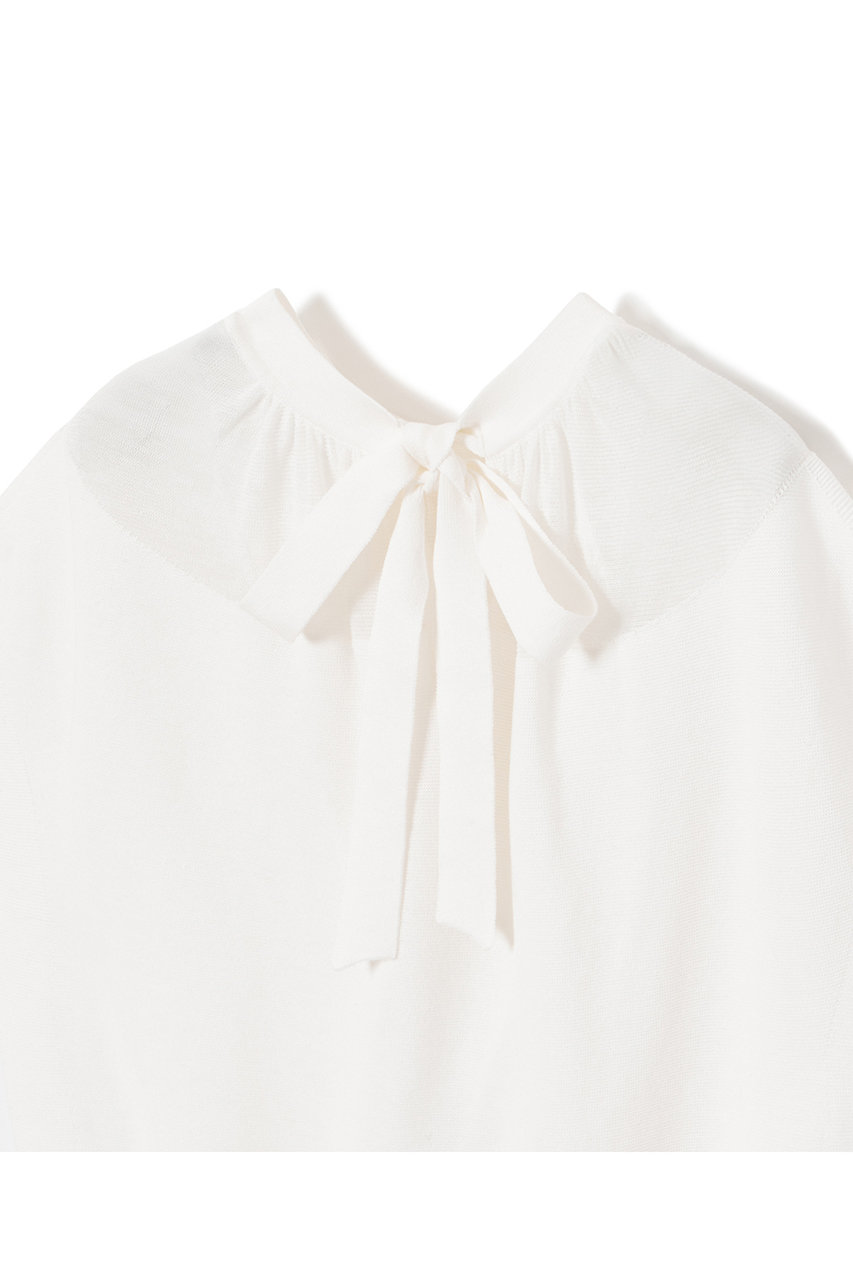 アナイ バックリボンネックシアー プルオーバー