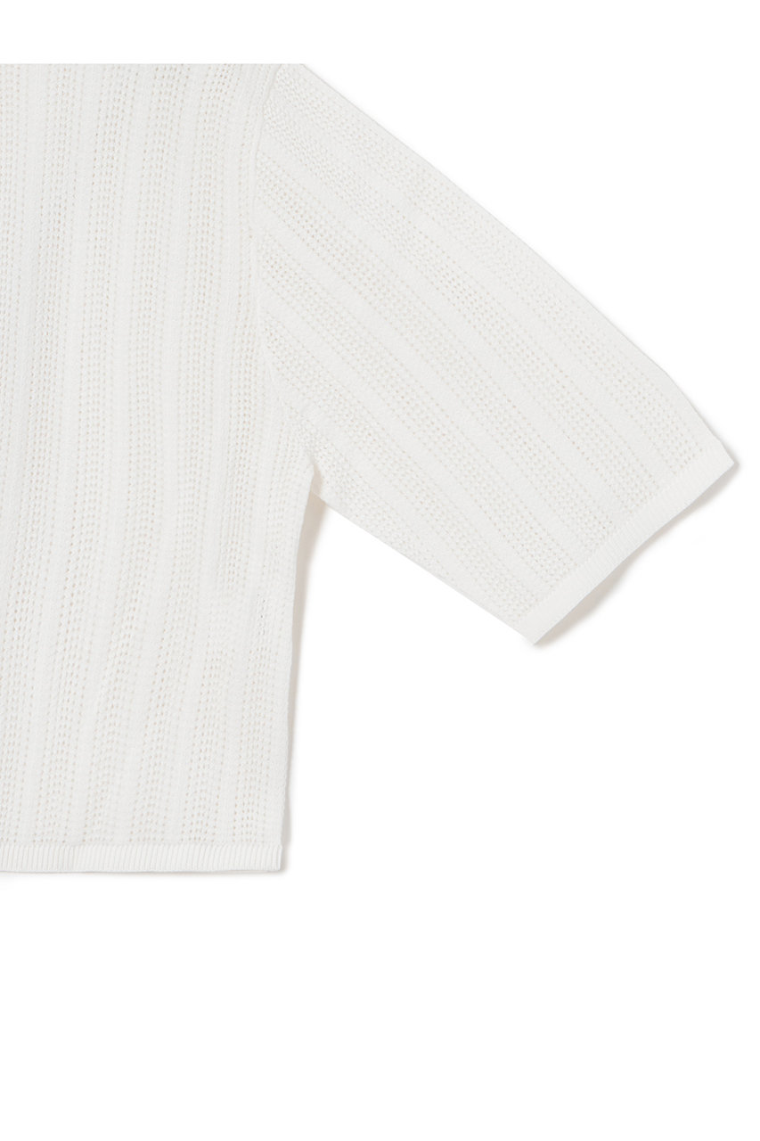 ANAYI(アナイ)｜レーシーニット カーディガン/ホワイト の通販 