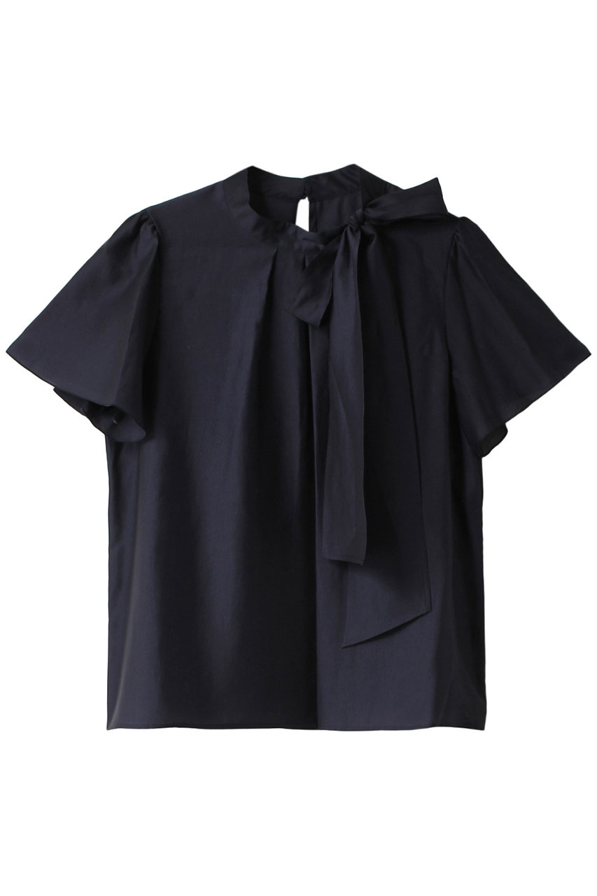 ANAYI シアーオーガンジーボウタイ ブラウス (ネイビー, 38) アナイ ELLE SHOP ANAYI シアーオーガンジーボウタイ ブラウス (ネイビー, 38) アナイ ELLE SHOP