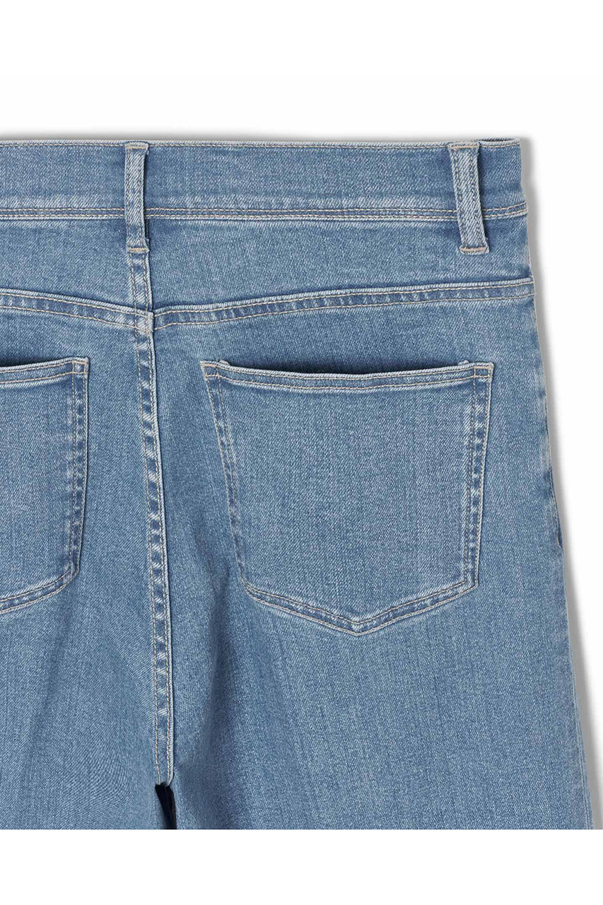 ANAYI(アナイ)｜ストレッチデニムワイドパンツ/ブルー の通販