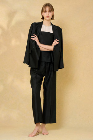 アナイ/ANAYIのリネンストレッチダブルジャケット(110800/110801)