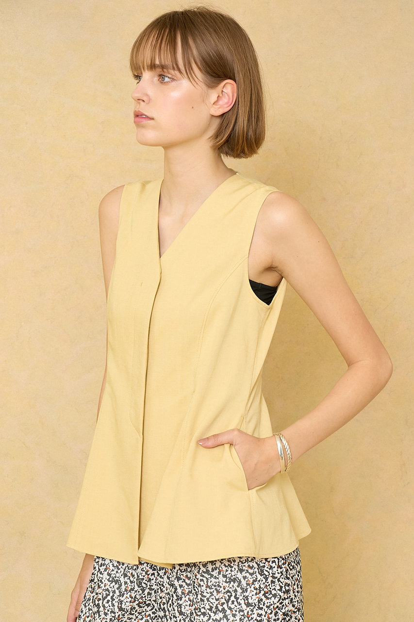 【専用】ANAYI ぺプラムジレ　ベスト　38サイズ セール】 【セットアップ対応商品】シャンブレーペプラムジレ （その他