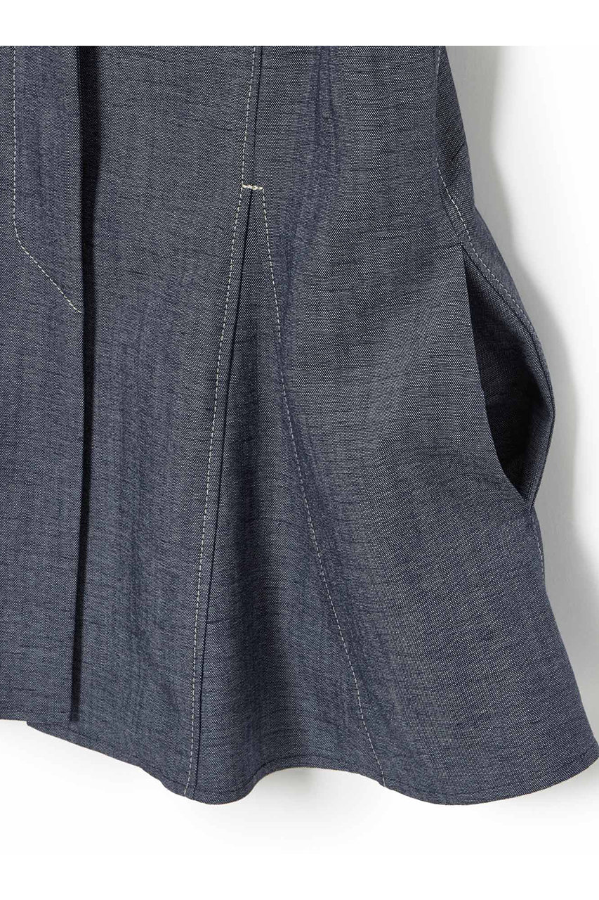 新品タグ付き　ANAYI　アナイ　オーガンペプラムギャザージレ　ネイビー　36 セール】 オーガンペプラムギャザージレ （ベスト）｜ANAYI / アナイ