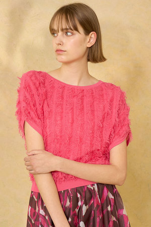 アナイ/ANAYIのフリンジニットプルオーバー(110300/110301)