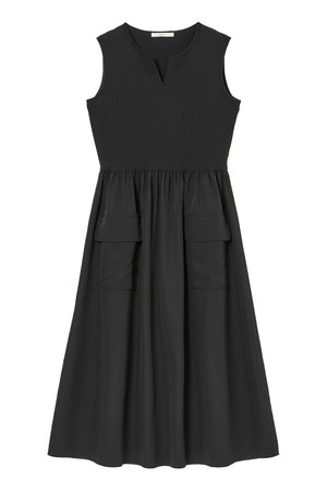 アナイ/ANAYIの布帛コンビキーネックワンピース(110500/110502)