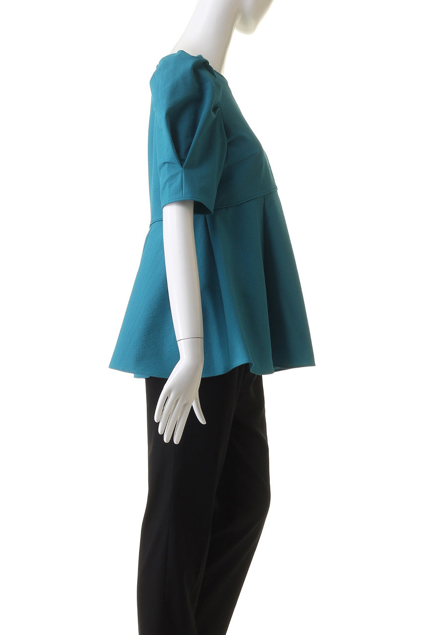 ANAYI(アナイ)｜サッカーストレッチペプラムブラウス/グリーン の通販