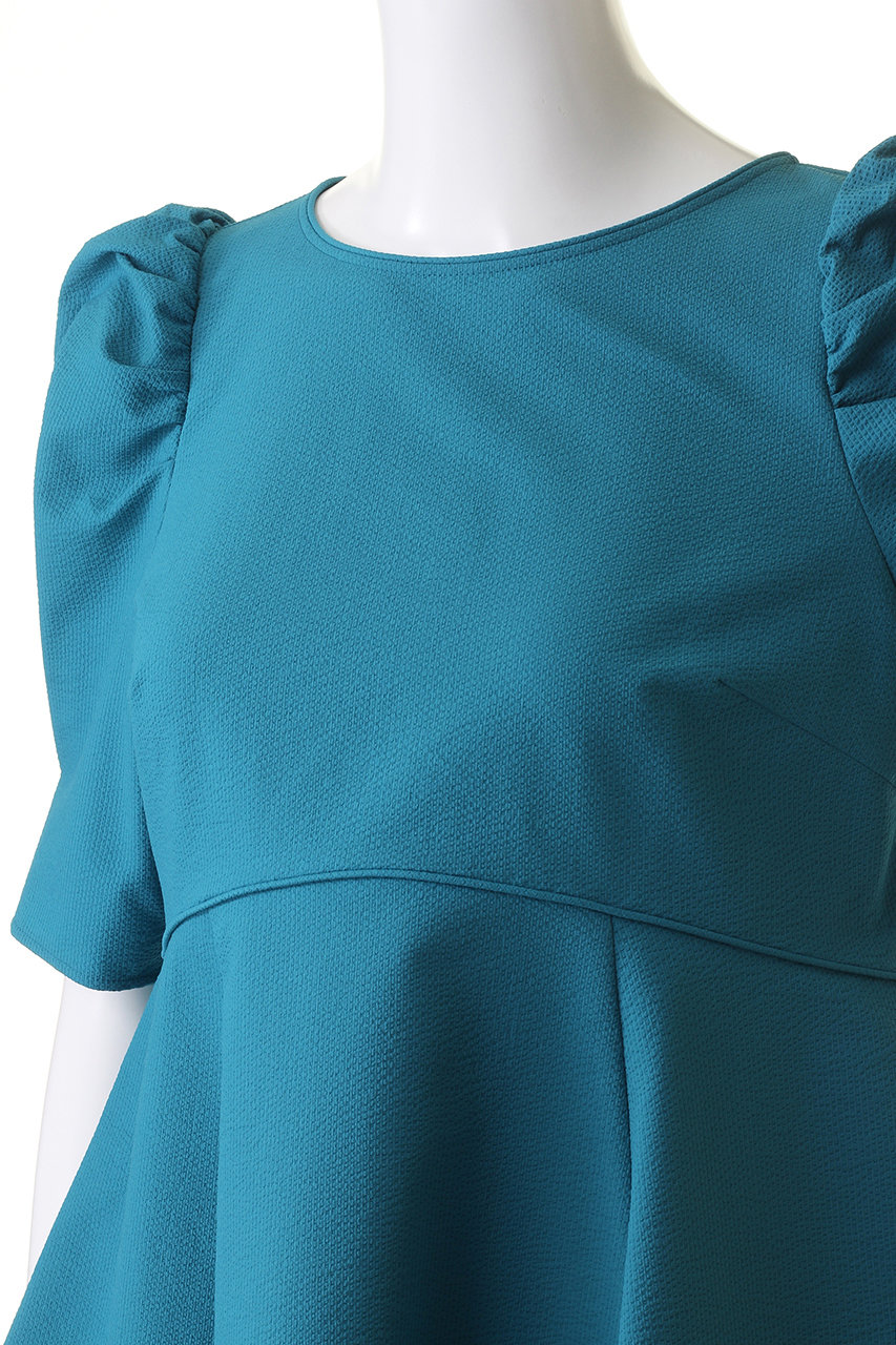 ANAYI(アナイ)｜サッカーストレッチペプラムブラウス/グリーン の通販