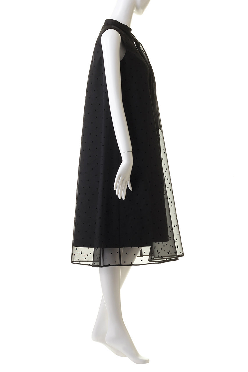 ANAYI(アナイ)｜シアーオーガンジーボウタイワンピース/ブルー の通販