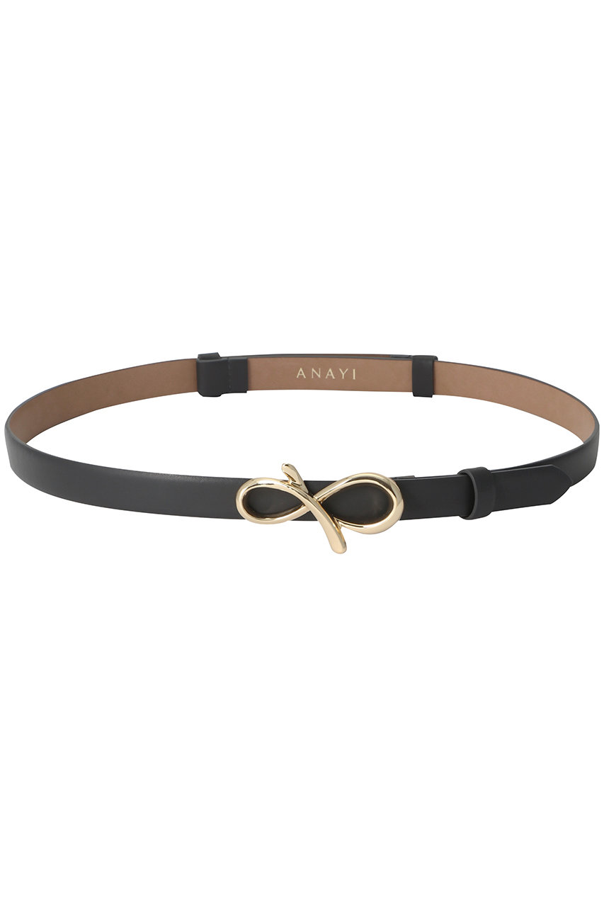 アナイ/ANAYIのモチーフバックルBELT(チャコールグレー/10242618050-95-010)