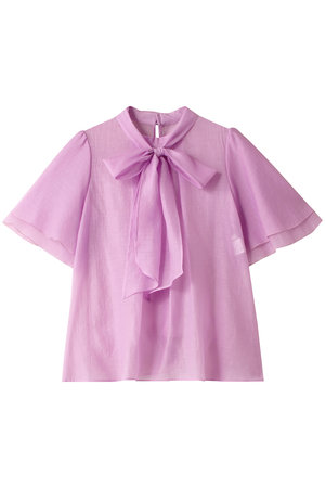 アナイ/ANAYIのスパンオーガンジーボウタイブラウス(110400/110402)