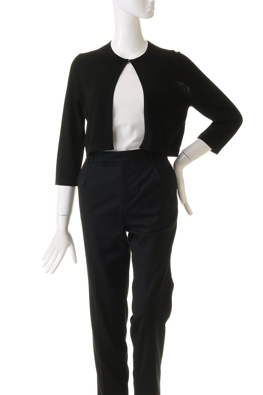 ANAYI(アナイ)｜レーヨンナイロン天竺クルーネックカーディガン