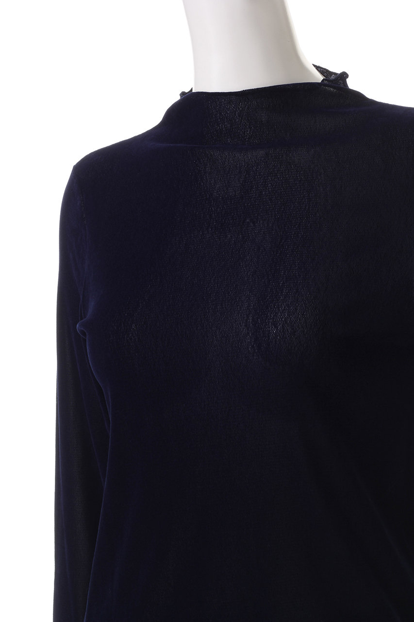 ANAYI(アナイ)｜チュールフロッキープルオーバー/ネイビー の通販