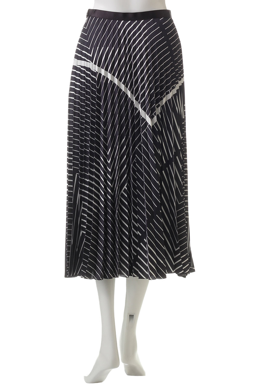 ANAYI キカプリントプリーツスカート ANAYI(アナイ)｜キカプリントプリーツスカート/ネイビー の通販