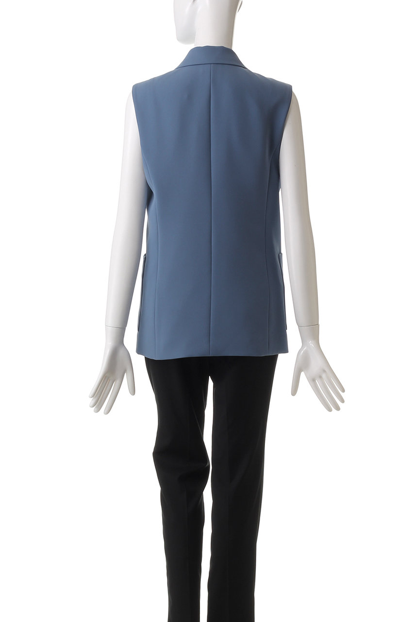 ANAYI(アナイ)｜パウダリーピークドラペルダブルジレ/ブルー の通販