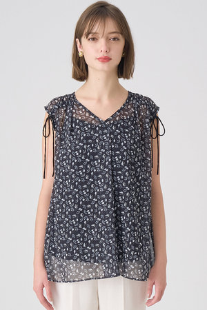アナイ/ANAYIのリトルフラワープリントスキッパーブラウス(110400/110401)