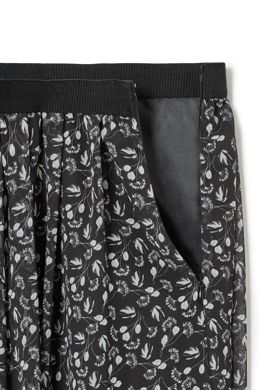 アナイ ANAYI ビックフラワープリントタックフレアスカート 38 ブラウン ANAYI(アナイ)｜リトルフラワープリントタックフレアスカート/ブラック