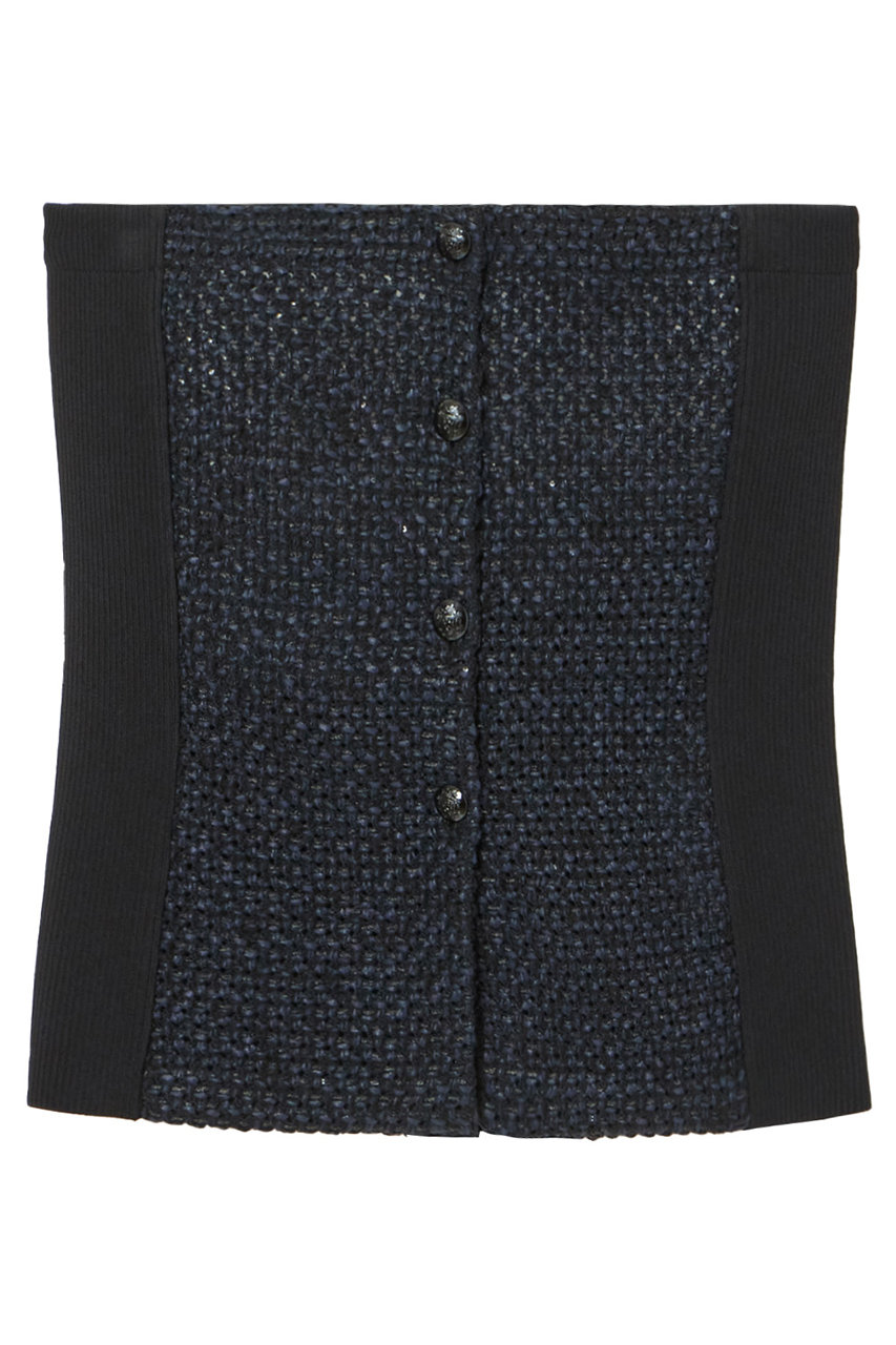 アナイ/ANAYIのカラミツイードチューブトップ(ネイビー/10242816640-65-380)