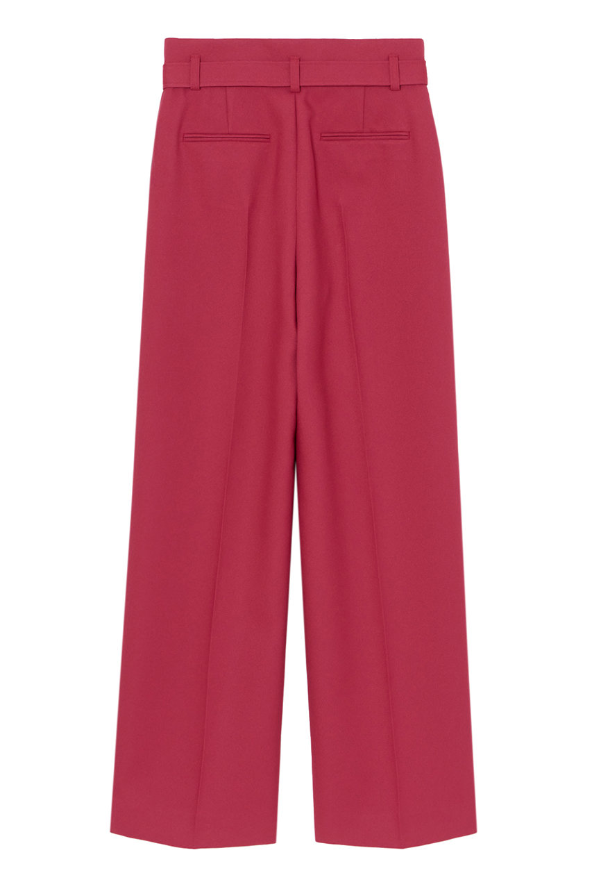 ANAYI(アナイ)｜ブライトツイルセミワイドパンツ/ボルドー の通販