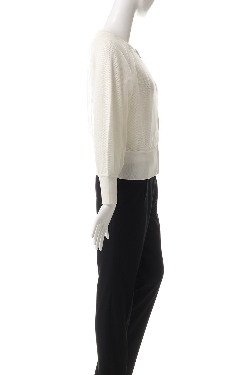 ANAYI メッシュ クルーネックジップアップ ブルゾン カーディガン日本製 M メッシュレイヤージップブルゾン|ANAYI OFFICIAL ONLINE STORE