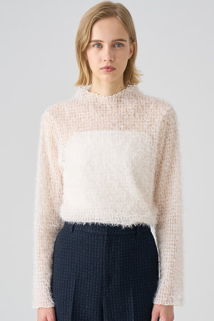 ANAYI モールコンビクルーネックジレ ANAYI｜アナイのウェア通販｜ELLE