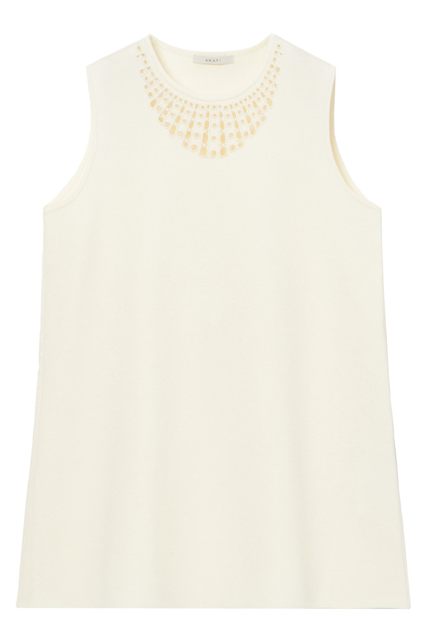 アナイ/ANAYIのドットカットワークチュニックプルオーバー(アイボリー/10242816300-95-380)