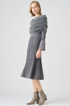 アナイ/ANAYIのフェザーケープ付き ワンピース(110500/110502)