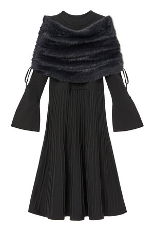 アナイ/ANAYIのフェザーケープ付き ワンピース(110500/110502)