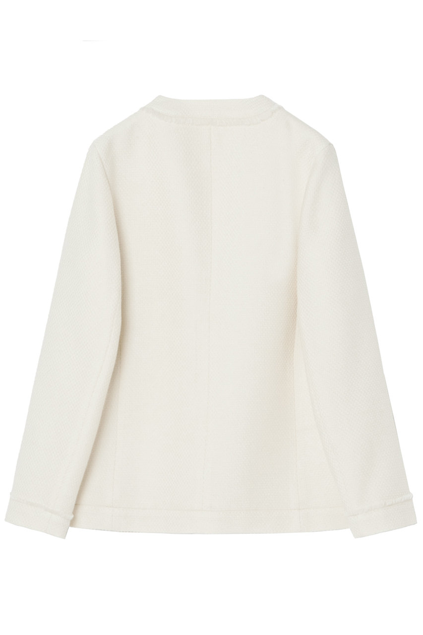 ANAYI(アナイ)｜ウールプリペラVネックロングジャケット/オフホワイト  