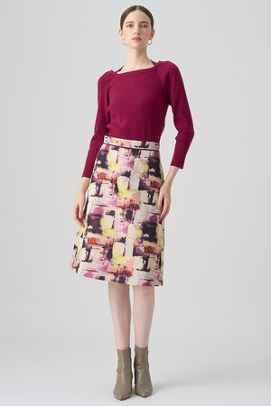 アナイ/ANAYIのチェックジャガードヨークＡラインスカート(110700/110701)