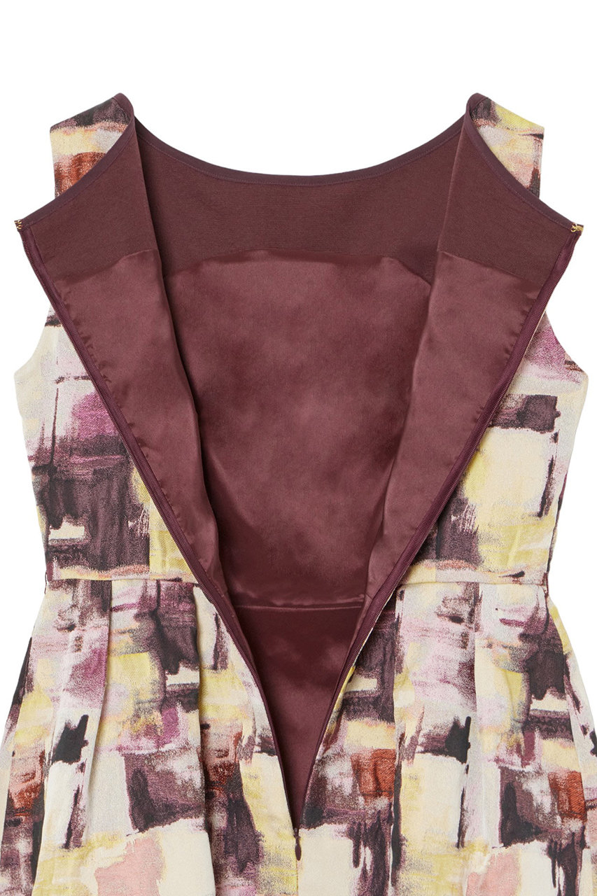 ANAYI(アナイ)｜チェックジャガードタックフレアワンピース/ピンク の