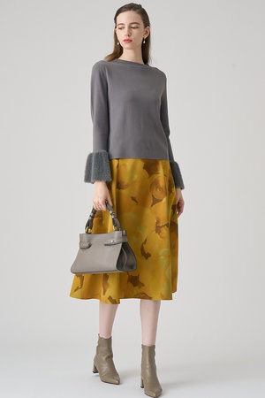 アナイ/ANAYIのグラデーションプリントナローフレア スカート(110700/110702)