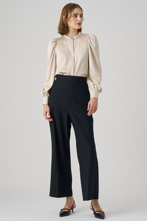 アナイ/ANAYIのツイル裏起毛サイドボタンパンツ(110600/110601)