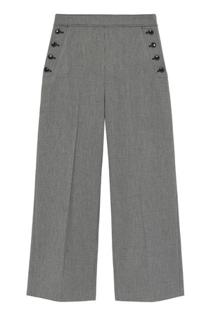 アナイ/ANAYIのツイル裏起毛サイドボタンパンツ(110600/110601)