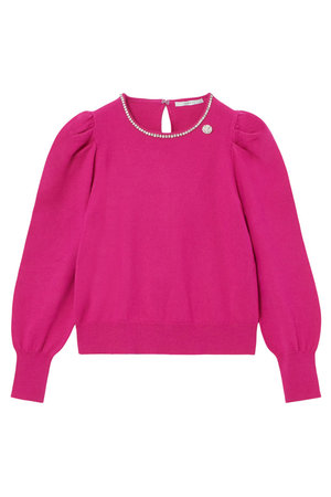 アナイ/ANAYIのビジューネックボリュームスリーブプルオーバー(110300/110301)