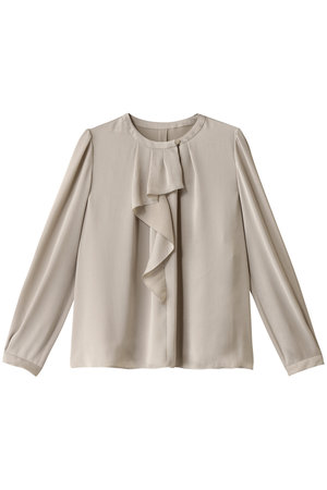 アナイ/ANAYIのヴィンテージサテンラッフルブラウス(110400/110403)