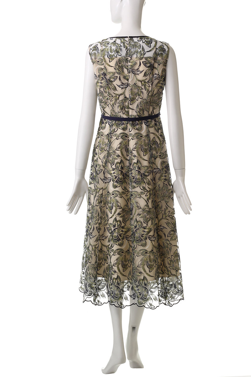 ANAYI(アナイ)｜アートフラワーエンブロイダリーワンピース/ベージュ