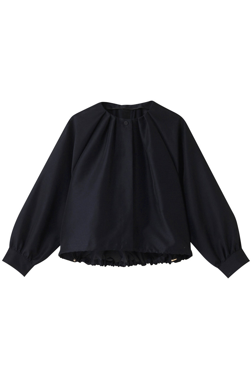 ANAYI ハードオーガンジーノーカラーBZ (ネイビー, 38) アナイ ELLE SHOP ANAYI ハードオーガンジーノーカラーBZ (ネイビー, 38) アナイ ELLE SHOP