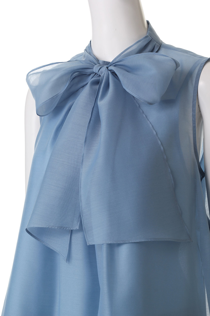 ANAYI(アナイ)｜オーガンジーリボンボウタイブラウス/ホワイト の通販