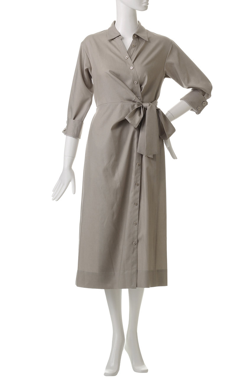 ANAYI(アナイ)｜テンセルツイルカシュクールワンピース/グレージュ の