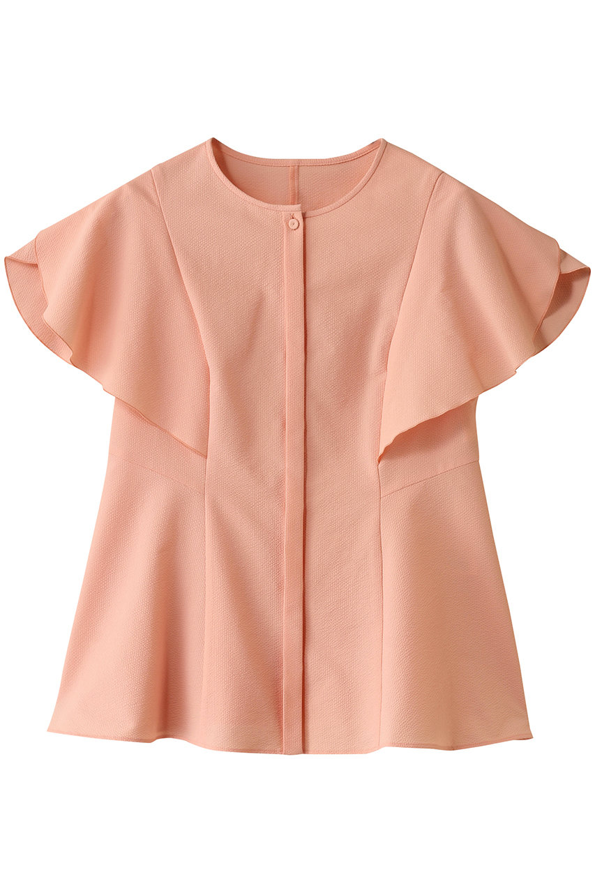 ANAYI サッカーストレッチペタルスリーブブラウス (コーラル, 38) アナイ ELLE SHOP