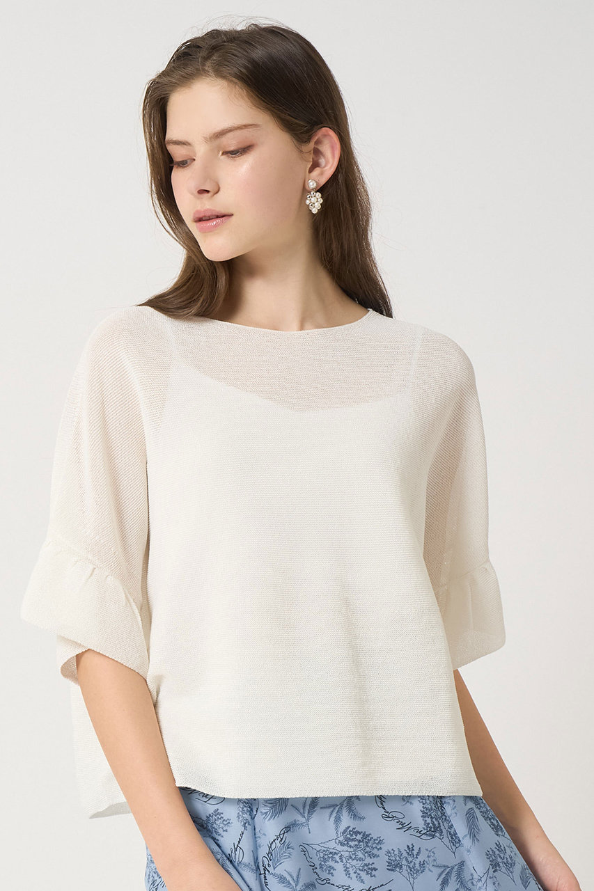 ANAYI和紙ガータープルオーバー 和紙ガーターフリル袖プルオーバー|ANAYI OFFICIAL ONLINE STORE