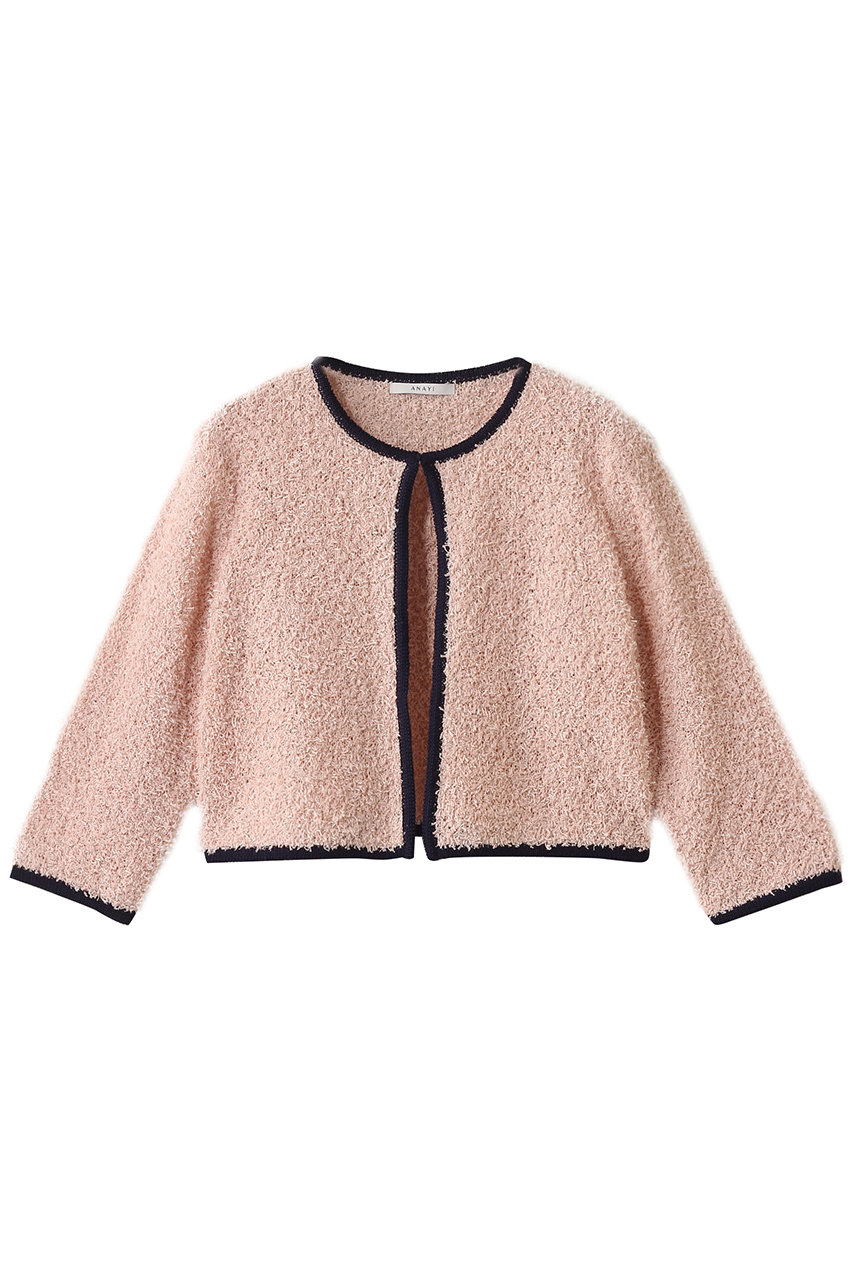 アナイ/ANAYIのGIMAフェザーバイカラーカーディガン(ピンク/10251816550-65-380)