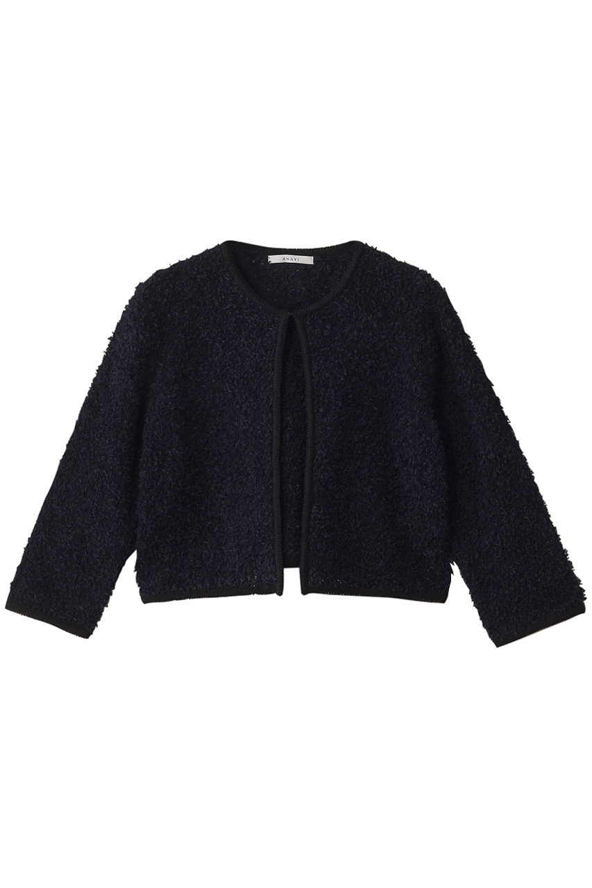 アナイ/ANAYIのGIMAフェザーバイカラーカーディガン(ネイビー/10251816550-65-380)