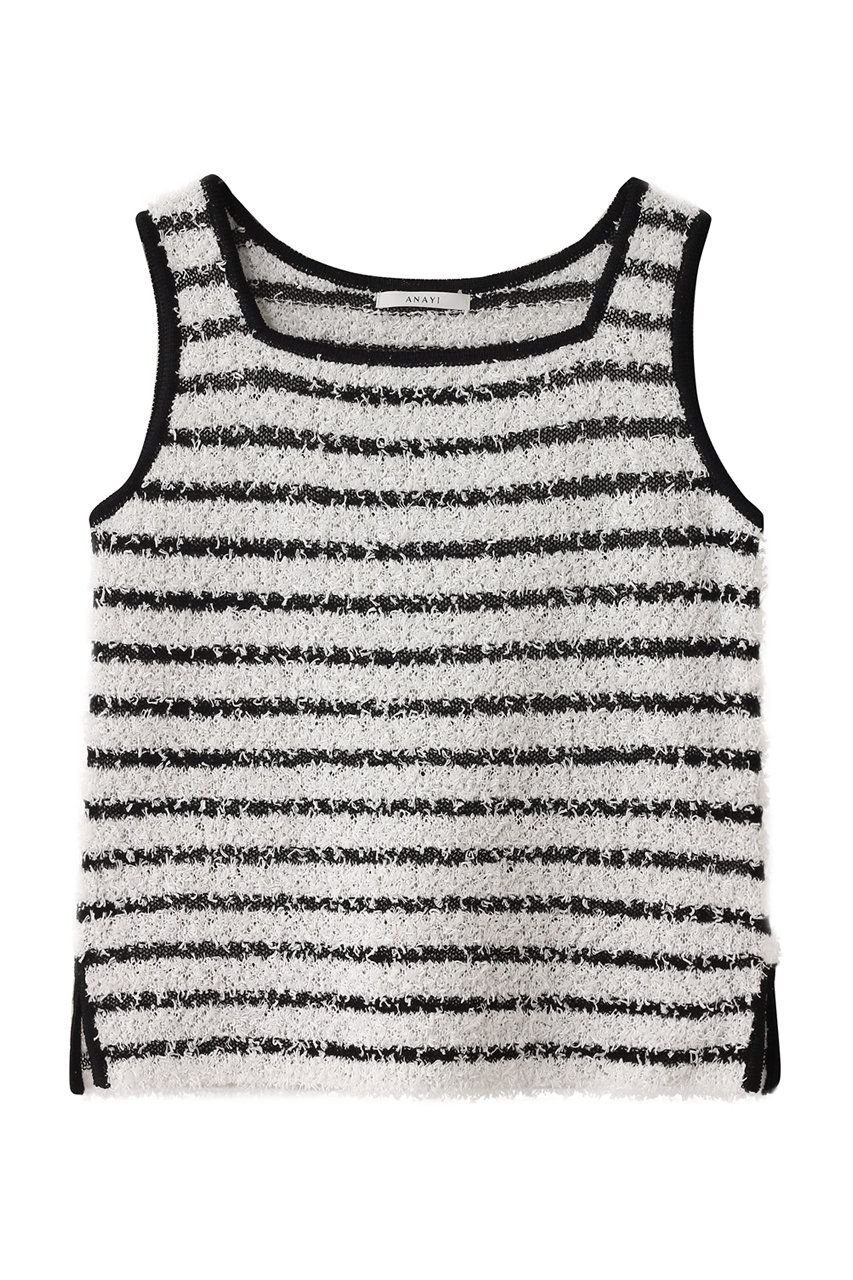 アナイ/ANAYIのGIMAフェザーボーダータンク(オフホワイト/10251816910-65-380)