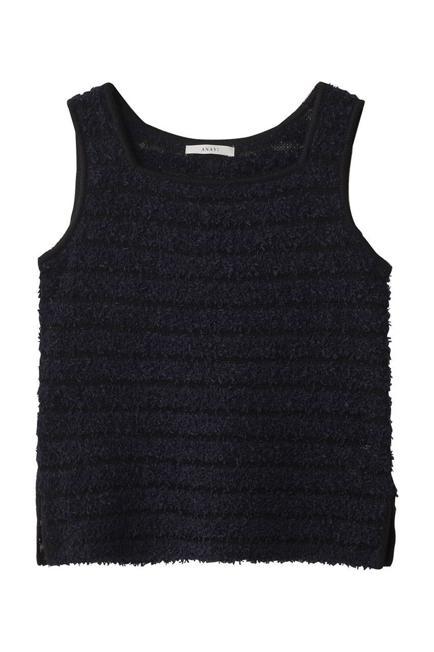アナイ/ANAYIのGIMAフェザーボーダータンク(ネイビー/10251816910-65-380)