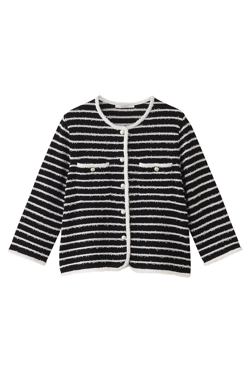 アナイ/ANAYIのペーパーシャギーポケットカーディガン(ブラック/10251916030-98-380)