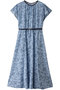 リーフカリグラフィーPTベルトツキワンピース アナイ/ANAYI ブルー