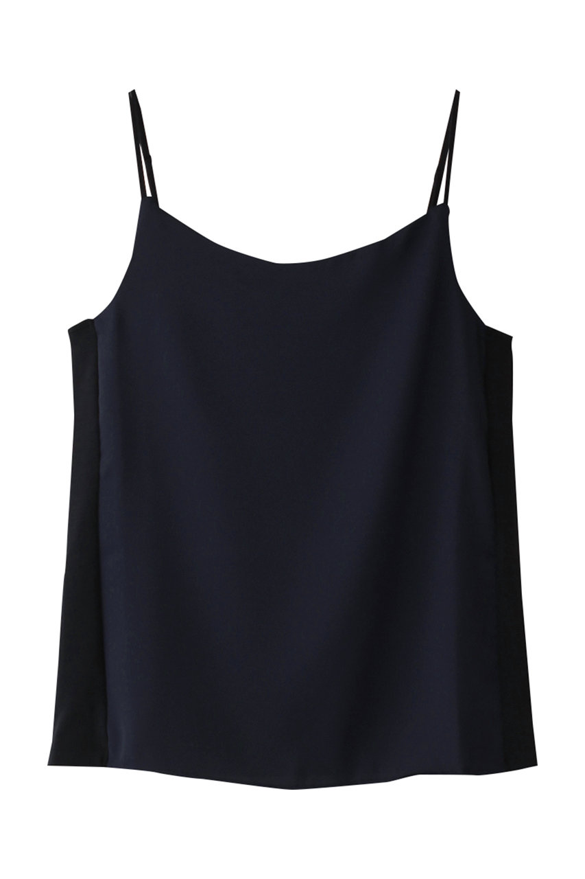 ANAYI ベア天サテンコンビキャミソール (ネイビー, 38) アナイ ELLE SHOP