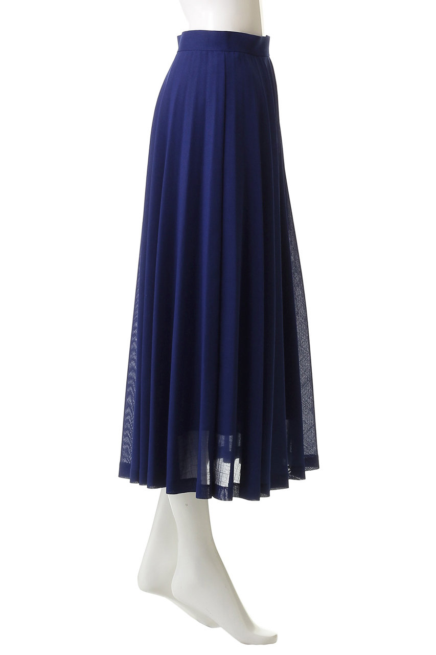 ANAYI(アナイ)｜リネンライクボイルプリーツスカート/ブルー の通販