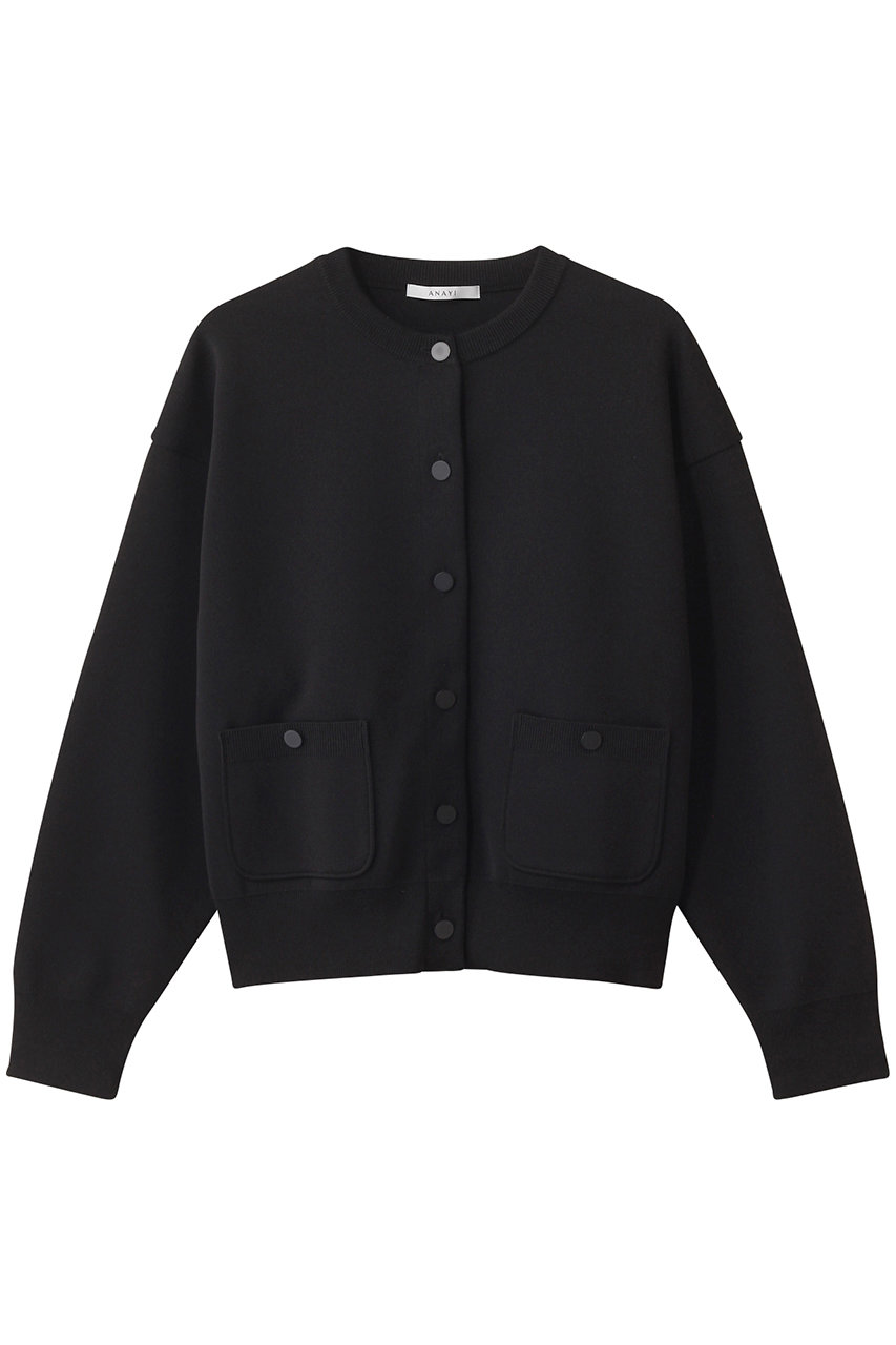 ANAYI サマースムースブルゾン (ブラック, 38) アナイ ELLE SHOP ANAYI サマースムースブルゾン (ブラック, 38) アナイ ELLE SHOP
